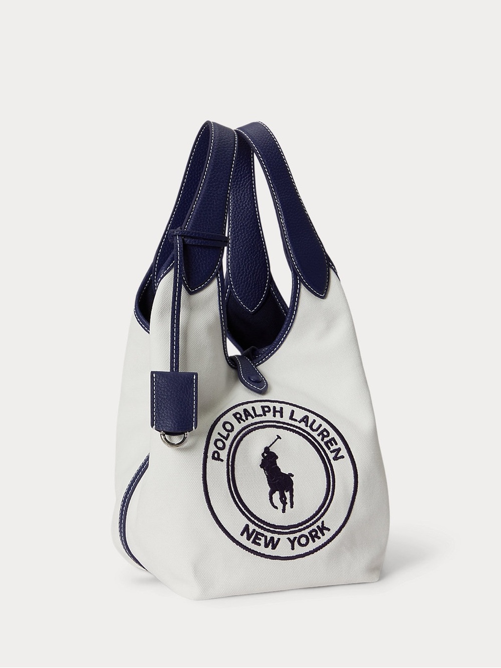 Polo Ralph Lauren White and Navy Handbag logo RL